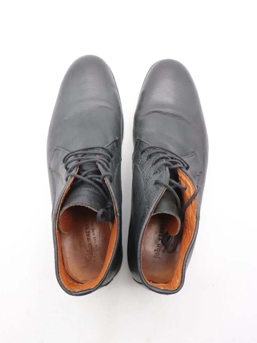 John Varvatos Ankle Boots Shoes Men's 10.5 Black Leather Handmade in Portugal